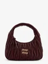 Miu Miu Wander Matelassé Leather Shoulder Bag In Red