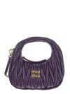 MIU MIU WANDER MATELASSÈ MINI HOBO BAG