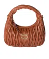 Miu Miu Wander Matelassé Nappa Leather Hobo Bag