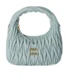 Miu Miu Crossbody Bag Detachable Strap Gold Tone Hardware In Green