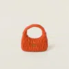Miu Miu Red Miu Wander Bag In Orange