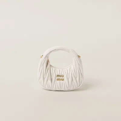 MIU MIU WANDER MATELASSÉ NAPPA LEATHER HOBO MINI-BAG