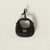 Miu Miu Wander Matelassé Nappa Leather Micro Hobo Bag In Black