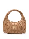 Miu Miu Light Brown Wander Shoulder Bag In Brown