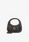 Miu Miu Wander Matelassé Shoulder Bag In Brown