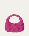 Miu Miu Wander Matelasse Small Suede Bag