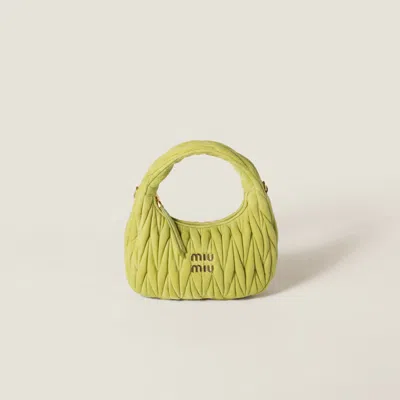 Miu Miu Wander Matelassé Suede Bag