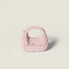 Miu Miu Wander Matelassé Velvet Mini-bag In Pink