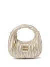 Miu Miu 'wander' Hobo Bag In Gold
