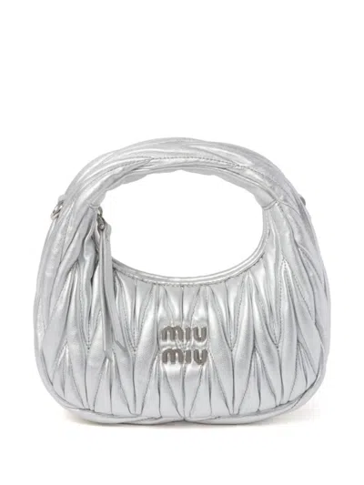 Miu Miu Wander Mini Bag In Silver