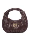 Miu Miu Wander Mini Hobo Bag In Quilted Nappa