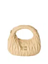 Miu Miu Matelasse Quilted Top Handle Hobo Bag In Nude