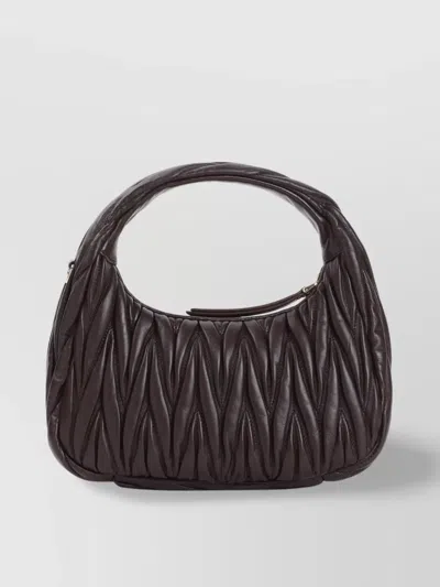 Miu Miu Wander Quilted Hobo Bag In Blue