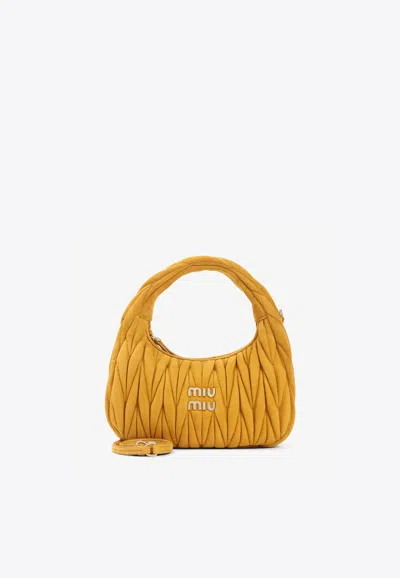 MIU MIU WANDER QUILTED LEATHER TOP HANDLE BAG