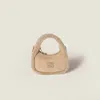Miu Miu Wander Shearling Bag In Brown