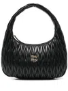 Miu Miu Black Wander Shoulder Bag In Black