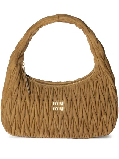 Miu Miu Wander Shoulder Bag In Brown