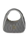 Miu Miu Wander Shoulder Bag In Grey