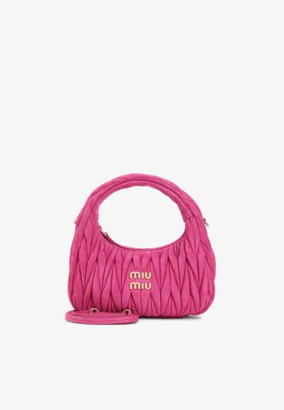 Miu Miu Wander Shoulder Bag In Pink