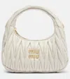 Miu Miu Wander Small Leather Top-handle Bag In White