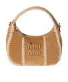 Miu Miu Wander Suede And Crochet Bag