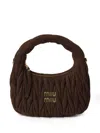 MIU MIU WANDER SUEDE LEATHER HANDBAG