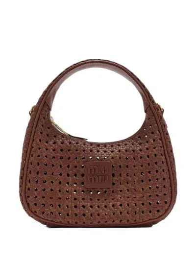 Miu Miu Wander Tote Bag In Brown