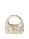 Miu Miu Wander Tote Bag In Gold