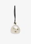 Miu Miu Wander Trick Leather Keyring In White