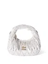 Miu Miu Wander Velvet Mini Bag In Grey