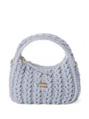 Miu Miu Wander Woven-design Bag In Blue