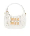 Miu Miu Wander Woven Fabric Hobo Bag In White