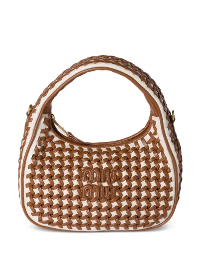 Miu Miu Wander Woven Shoulder Bag