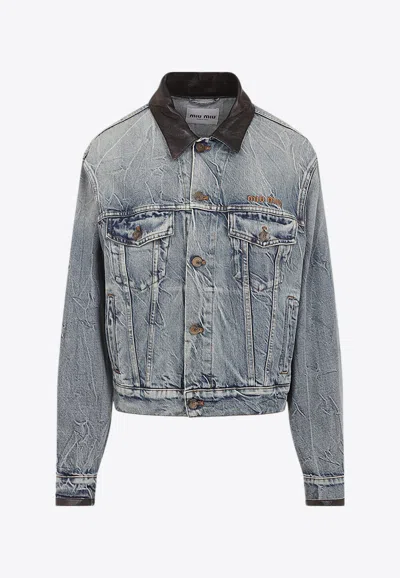 Miu Miu Washed-out Denim Jacket