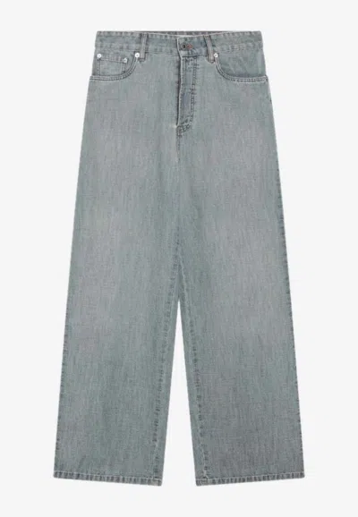 MIU MIU WASHED STRAIGHT-LEG JEANS