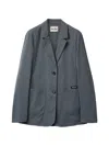 Miu Miu Washed Stretch Poplin Jacket In Transparent