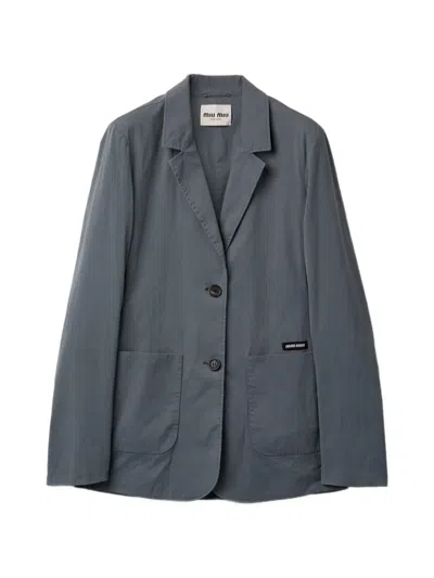 MIU MIU WASHED STRETCH POPLIN JACKET