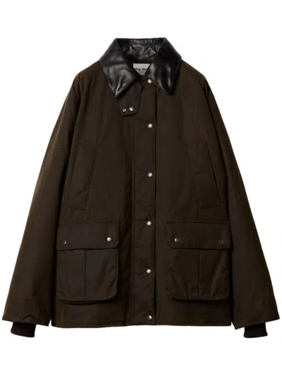 MIU MIU WAXED CANVAS BLOUSON JACKET