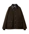 Miu Miu Waxed Canvas Blouson Jacket In Black