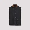 Miu Miu Black Resin-finish Poplin Vest In Nero