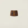 Miu Miu Waxed Suede Leather Mini-skirt In Brown