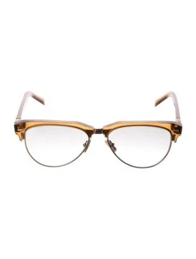 Pre-owned Miu Miu Wayfarer Eyeglasses In Yellow