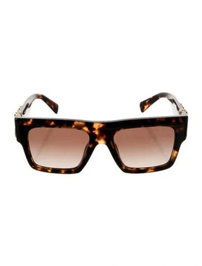 Pre-owned Miu Miu Wayfarer Gradient Sunglasses In Brown