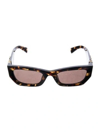 Pre-owned Miu Miu Wayfarer Tinted Sunglasses In Brown