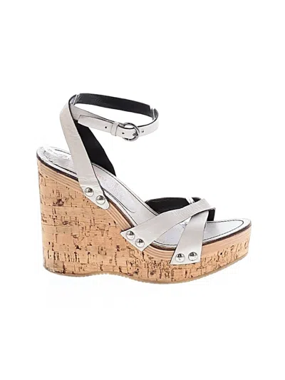 Pre-owned Miu Miu Wedges In Silver