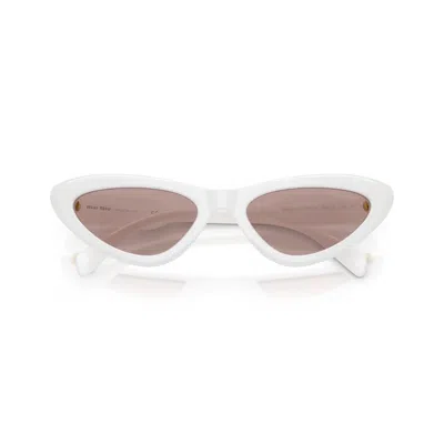 Miu Miu White 0mu B11su Cat-eye Sunglasses