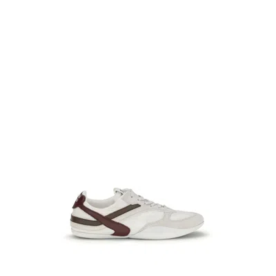 MIU MIU WHITE CALF LEATHER BOS TAURUS ATHLETIC SNEAKERS