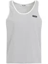 Miu Miu Tank Top In Gray