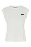Miu Miu Set Di Canone In Cotone Bianco Donna In White