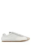 Miu Miu White Lace Up Sneakers In Bianco
